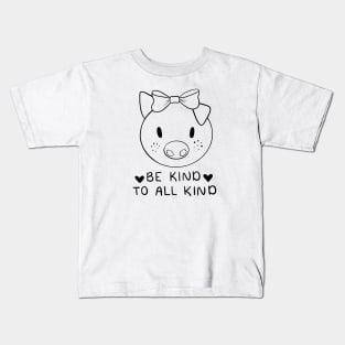 Be Kind To All Kind | Line Art Design Kids T-Shirt
